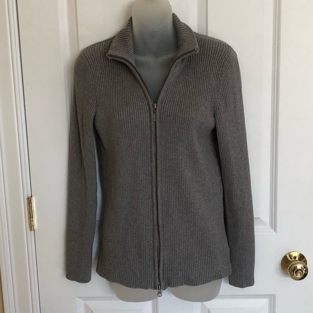 Warm Eddie Bauer 2 way zip cardigan sweater